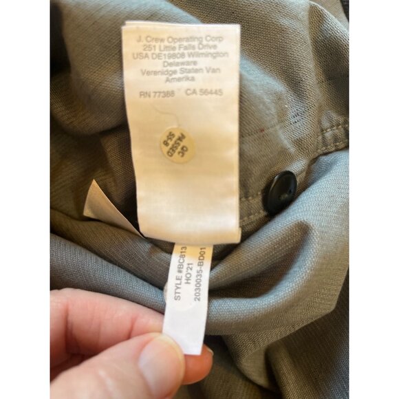 J. Crew men’s Classic Plaid Button-Up corduroy, green garment-dyed Shirt Size S - Picture 7 of 13